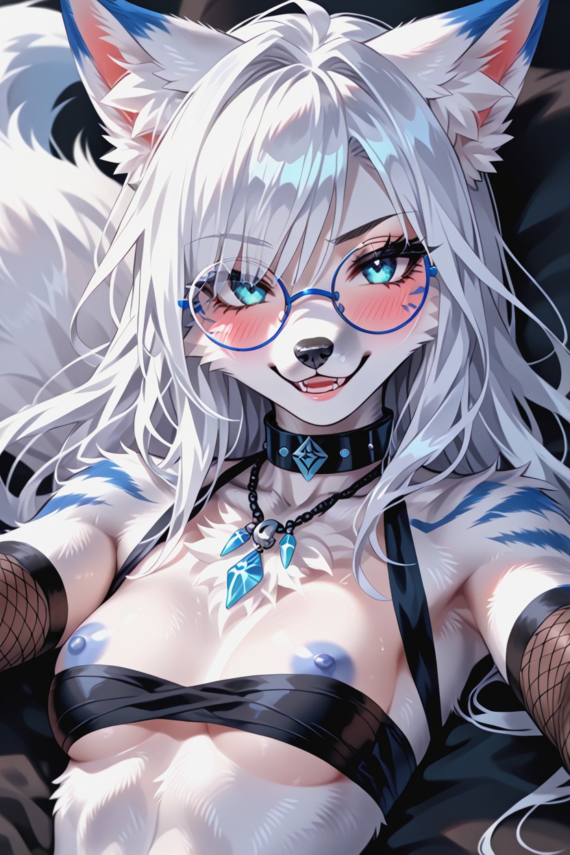 Sports Shoes, Detailed Shading, Black Fishnets Arm Sleeves Furry AI Porn