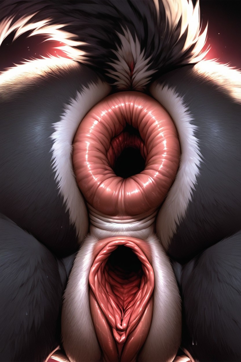 Female Wolf, Fleshy Asshole, Loose Pussy AI獸人黃片