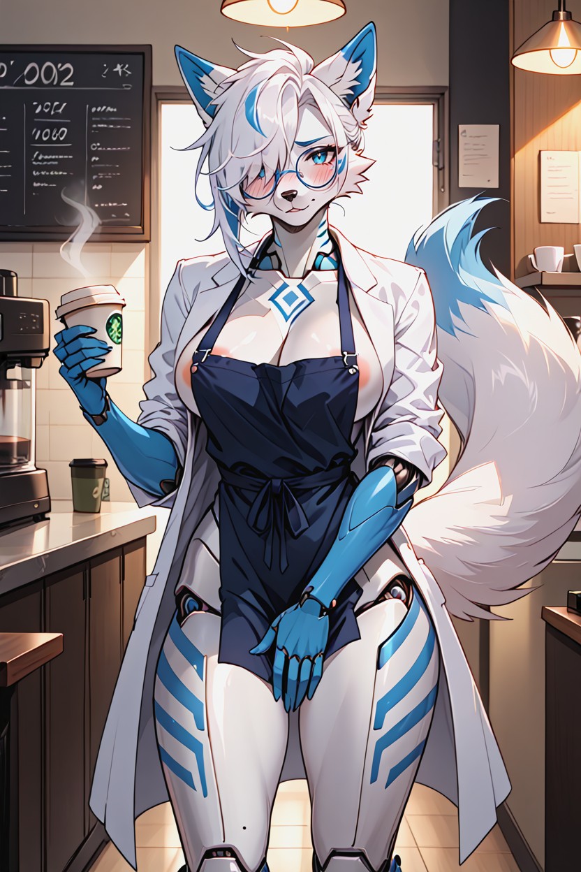 Front View, Blue Stripes On Body, Hourglass Figure AI獸人黃片