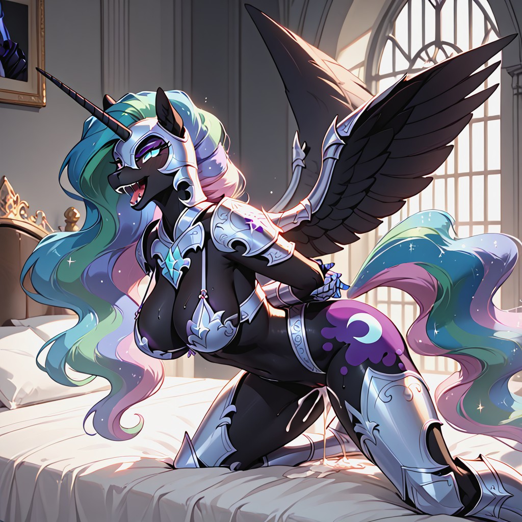Slit Pupils And Fangs, Sweaty, Armored Thighs Furry AI Porn