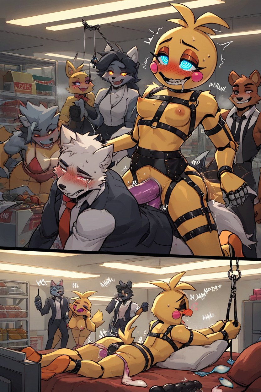 Toy Chica, Trembling, Orgasm Furry AI Porn