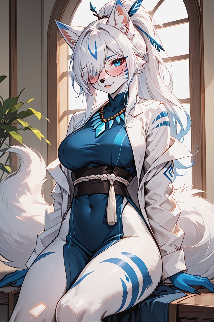 Long Legs, Manthro, Looking At Viewer Porno IA Furry