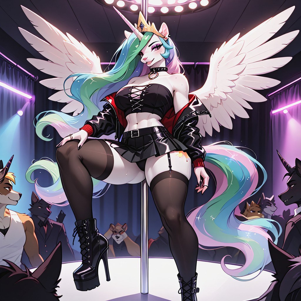 High Heel Boots, Crown, Choker Furry IA