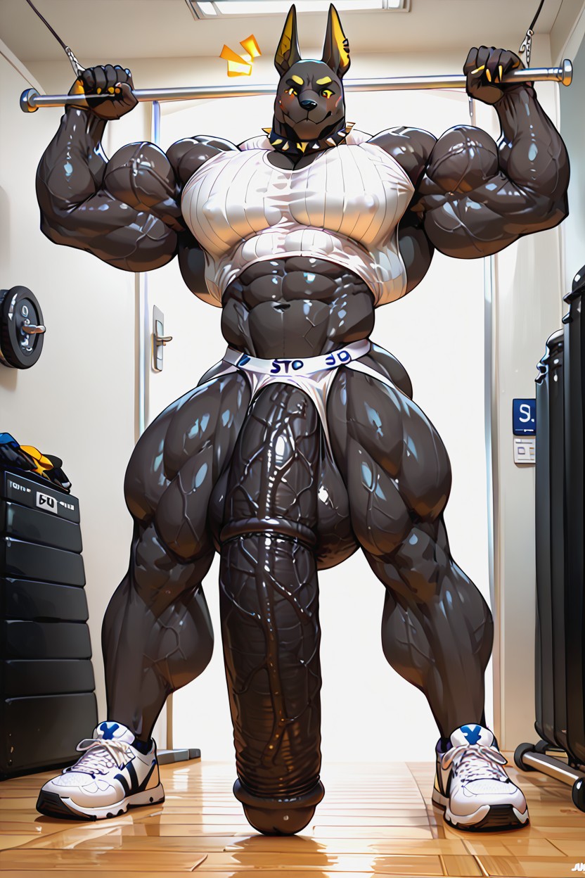 Gay, Gold Sharp Claws, Cock Bigger Than Leg Furry AI Porn