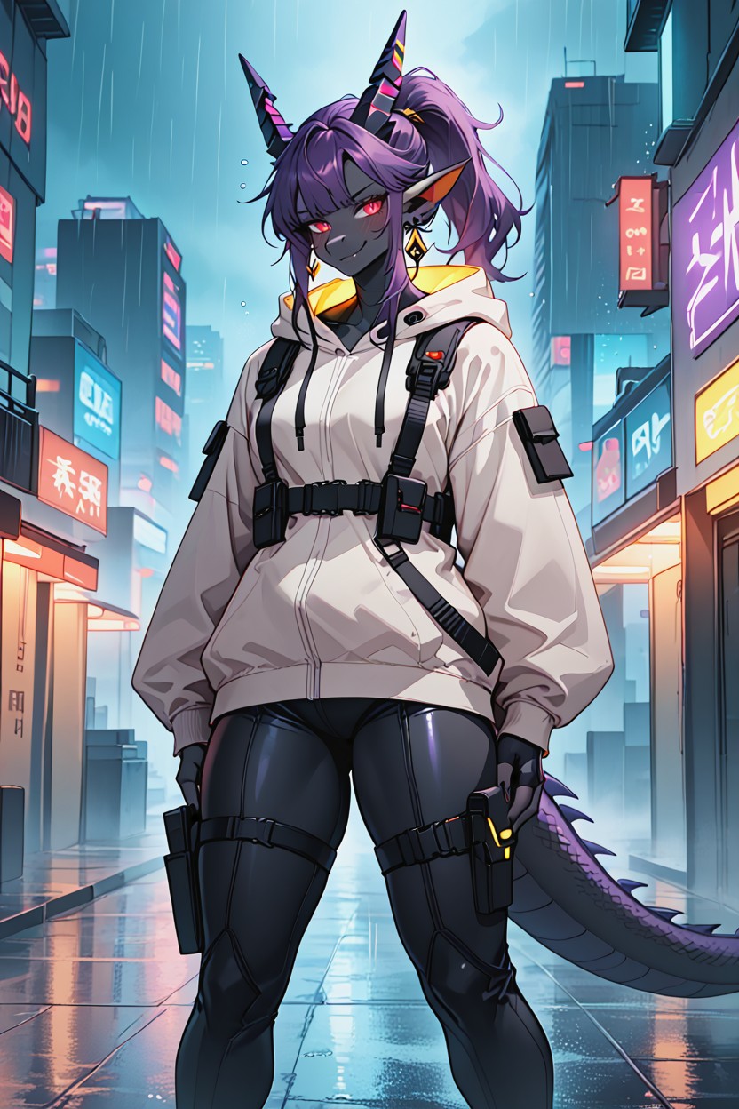 Black Gloves, Fingerless Gloves, Oversized Brown Hoodie Porno IA Furry