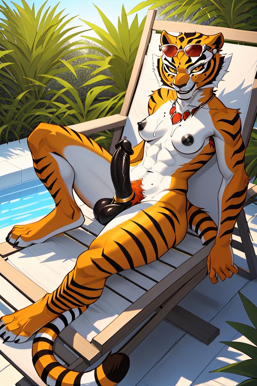 Futanari, Grinning, Cumming Furry AI Porn