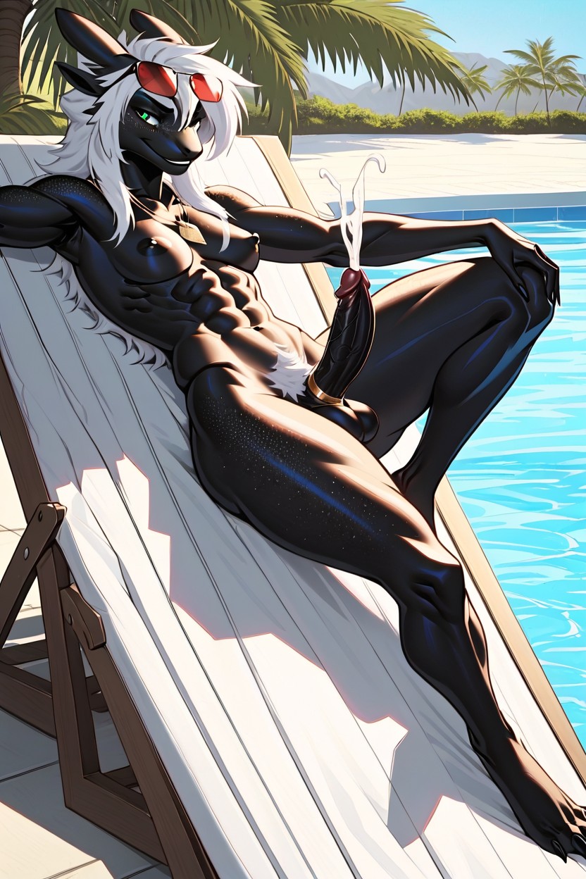 White Ball Hair, Lots Of Pubic Hair, No Clothes Furry IA