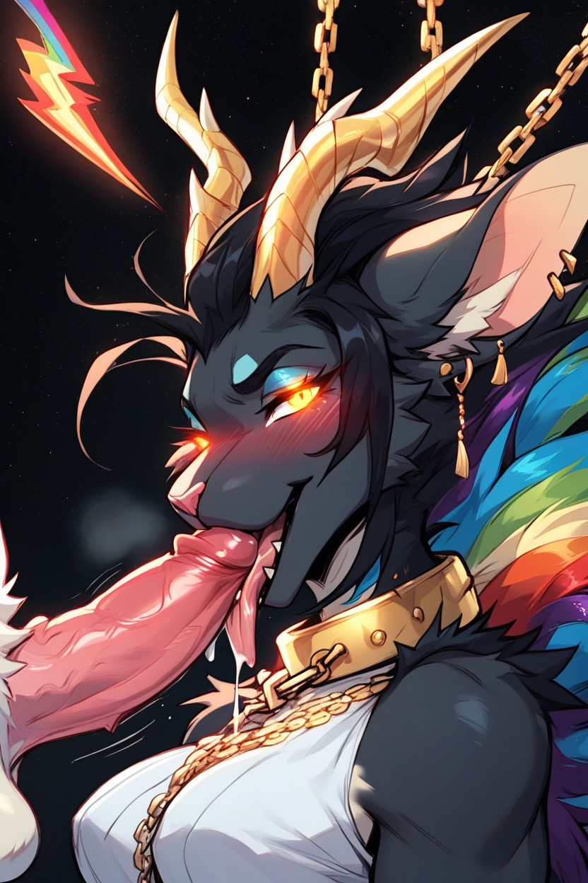 Orgasm, Claws, Dragon Horns Furry AI Porn