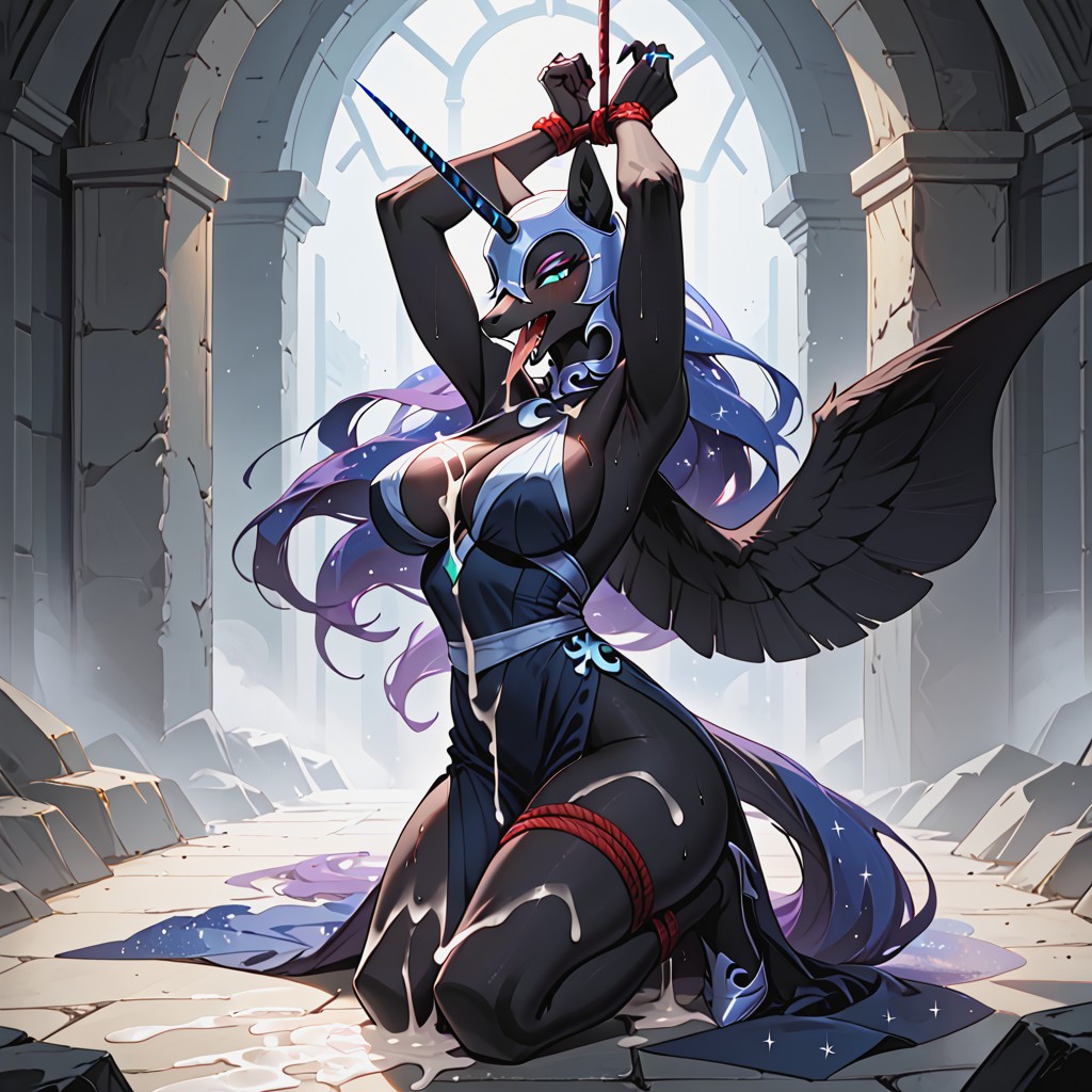 Hands Above Head, Dungeon, Sweaty Furry AI Porn