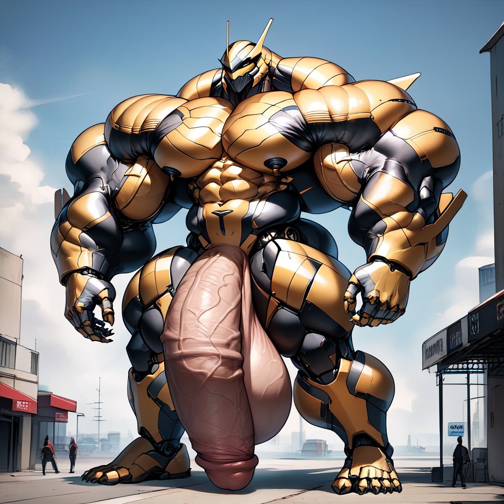Gigantic Bulge, Naked, Long Legs ファーリーAIポルノ