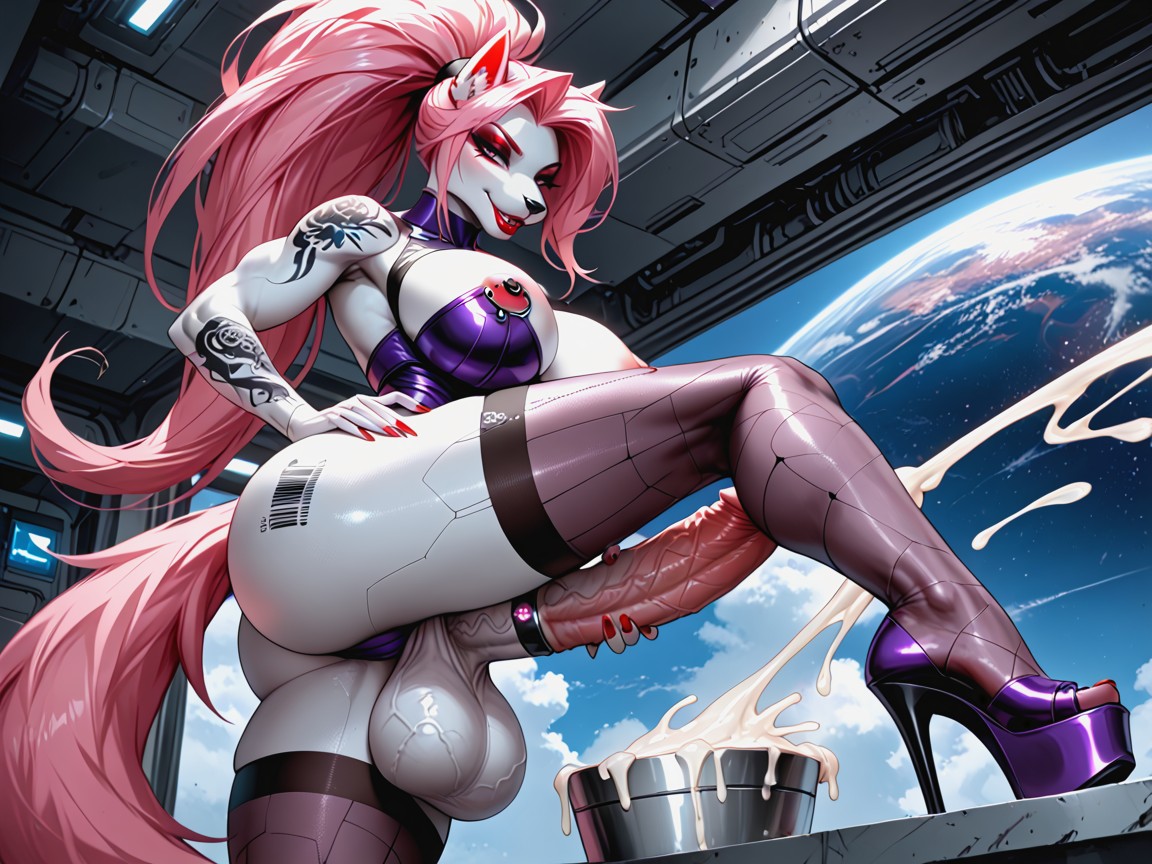 Angle Bas, Tattoos, Gigantesque Porno IA Furry