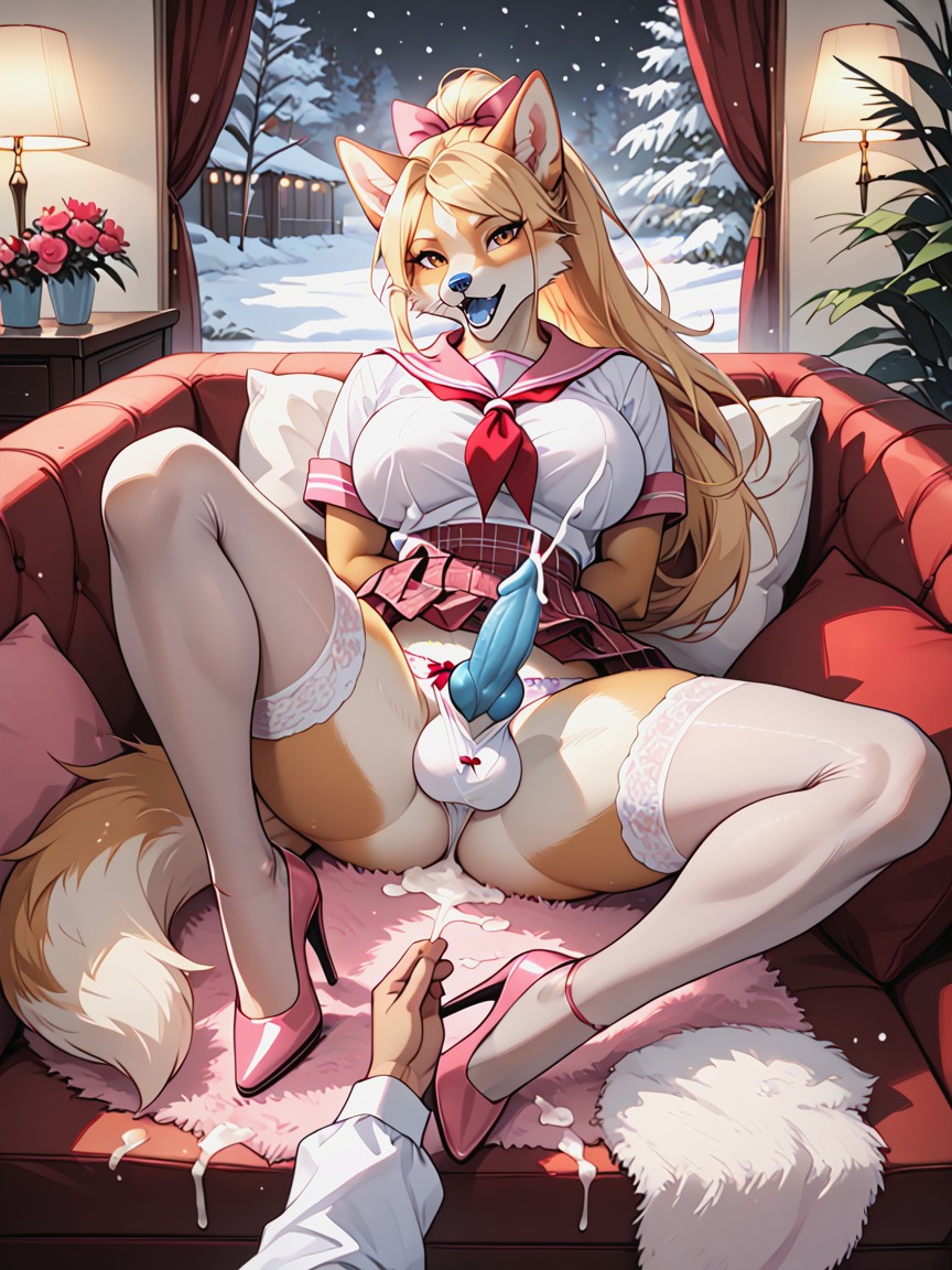 ブリザード, Fluffy Balls, Huge Round Breasts ファーリーAIポルノ