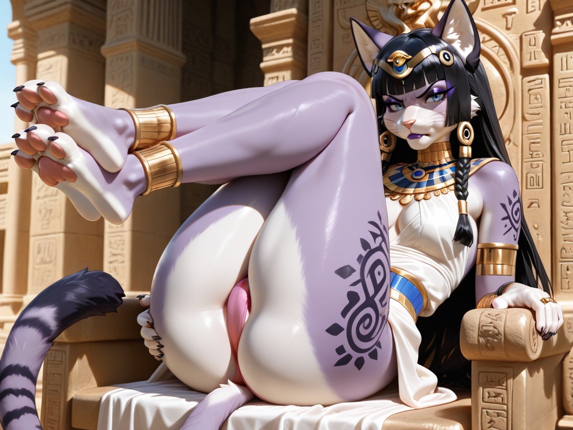 Golden Ring Around Leg, Titts Out, 小さなお尻 ファーリーAIポルノ