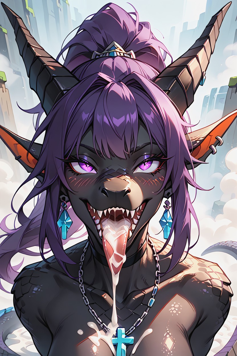 Top Down View, Ear Piercings, + ファーリーAIポルノ