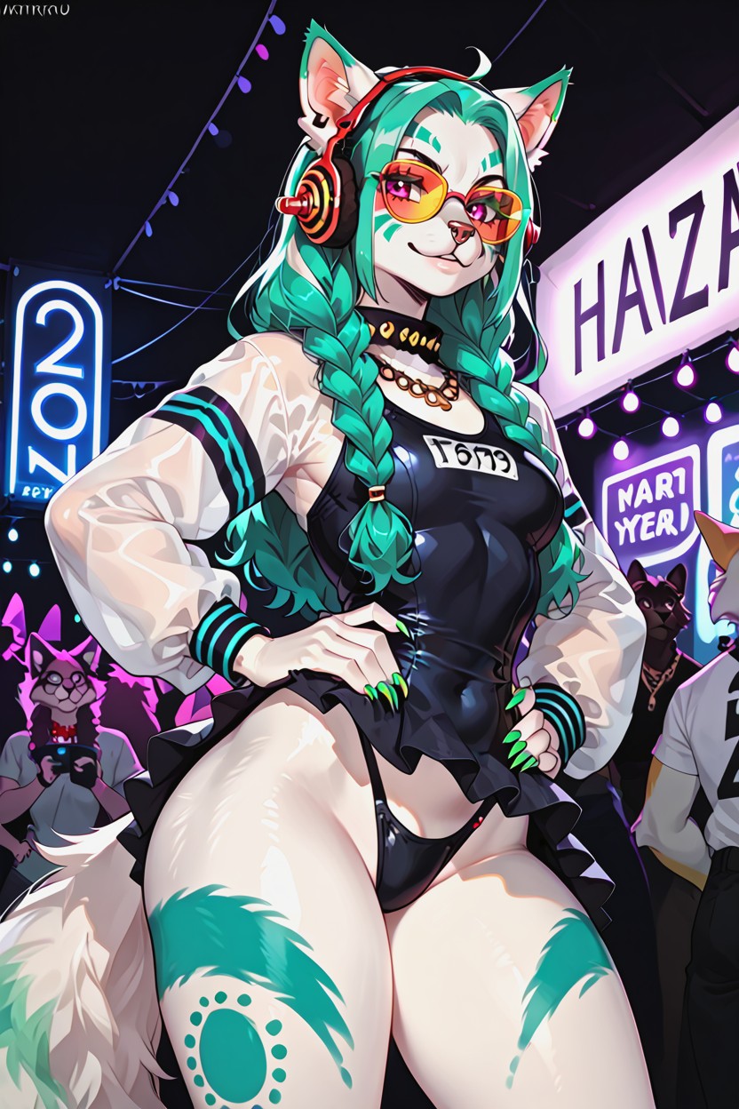 Bottom Up (upskirt), Furry, Body Paint Furry AI Porn
