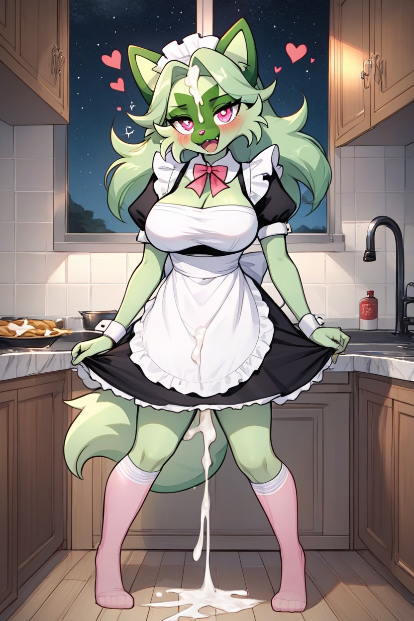 Maid Dress, 25+, Cum Furry AI Porn
