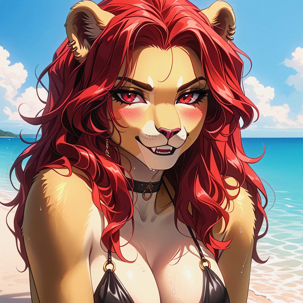 Front View, Detailed Fur, Horny Furry AI Porn