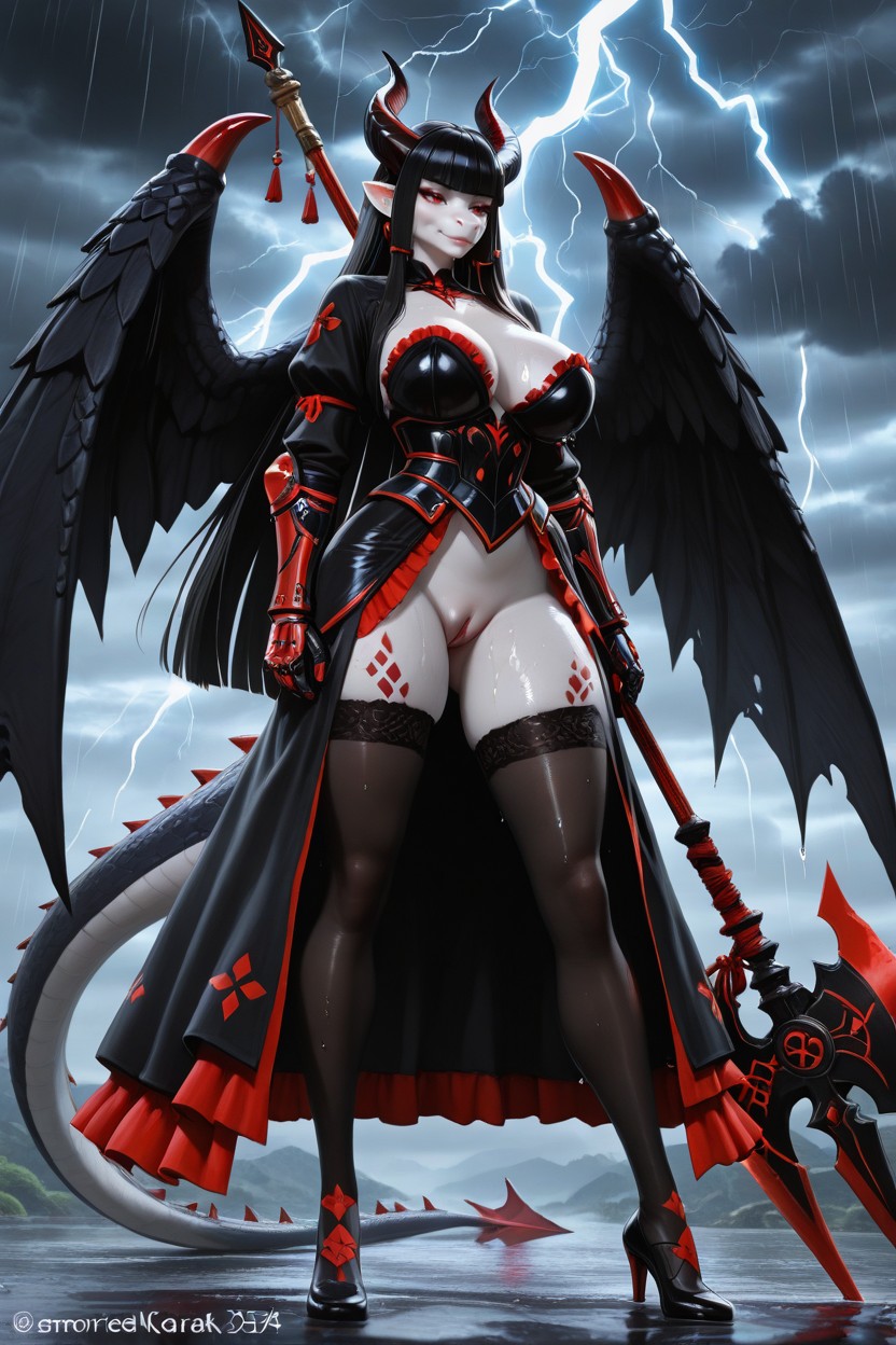 Clearly From Gate, Adult Woman, Dark Clouds Furry AI Porn