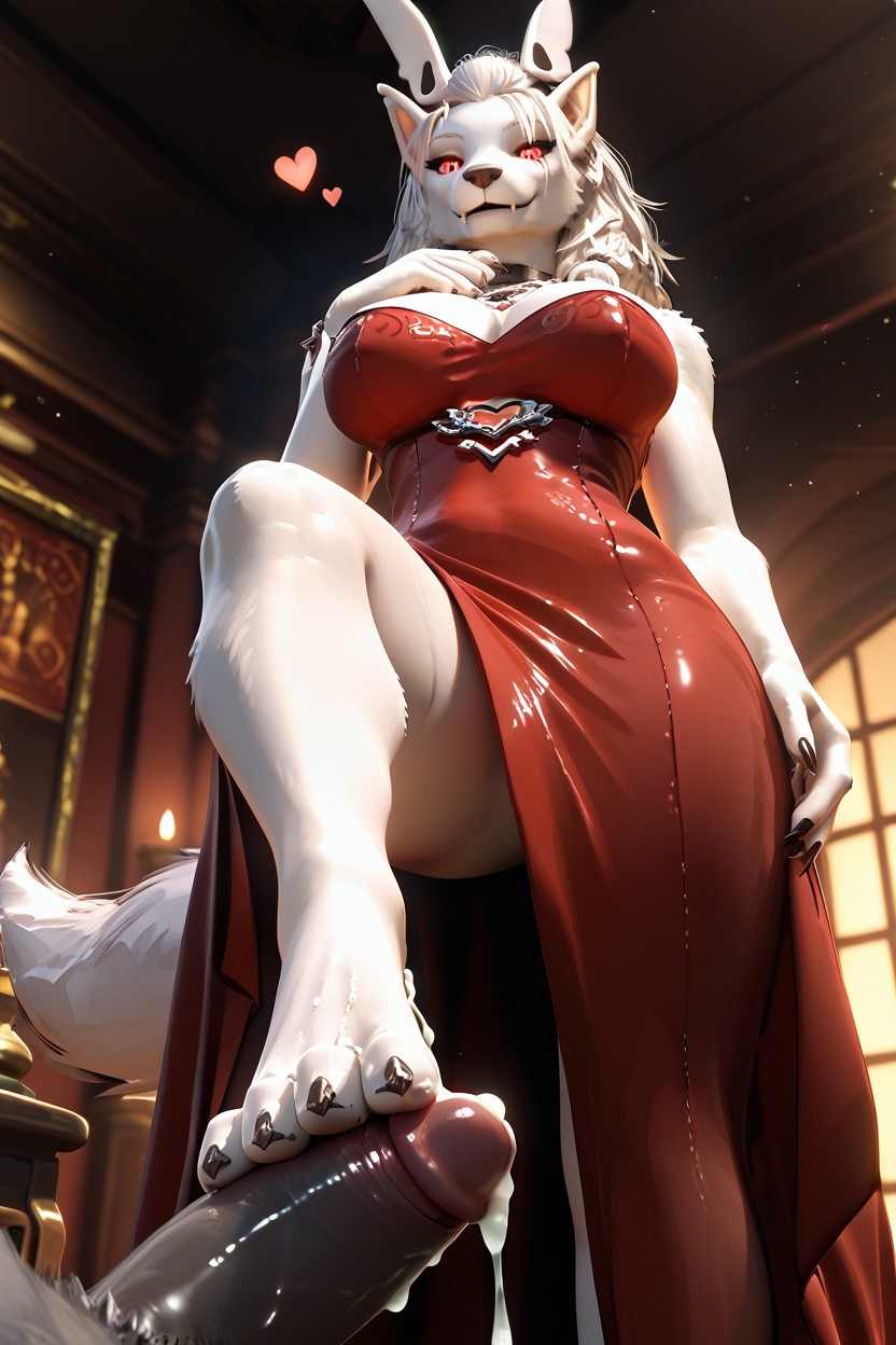 Sexy, Worgen, 서 있기 퍼리 AI 포르노