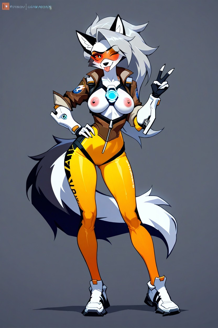 Full Body, Rikose Style, Wink Furry AI Porn