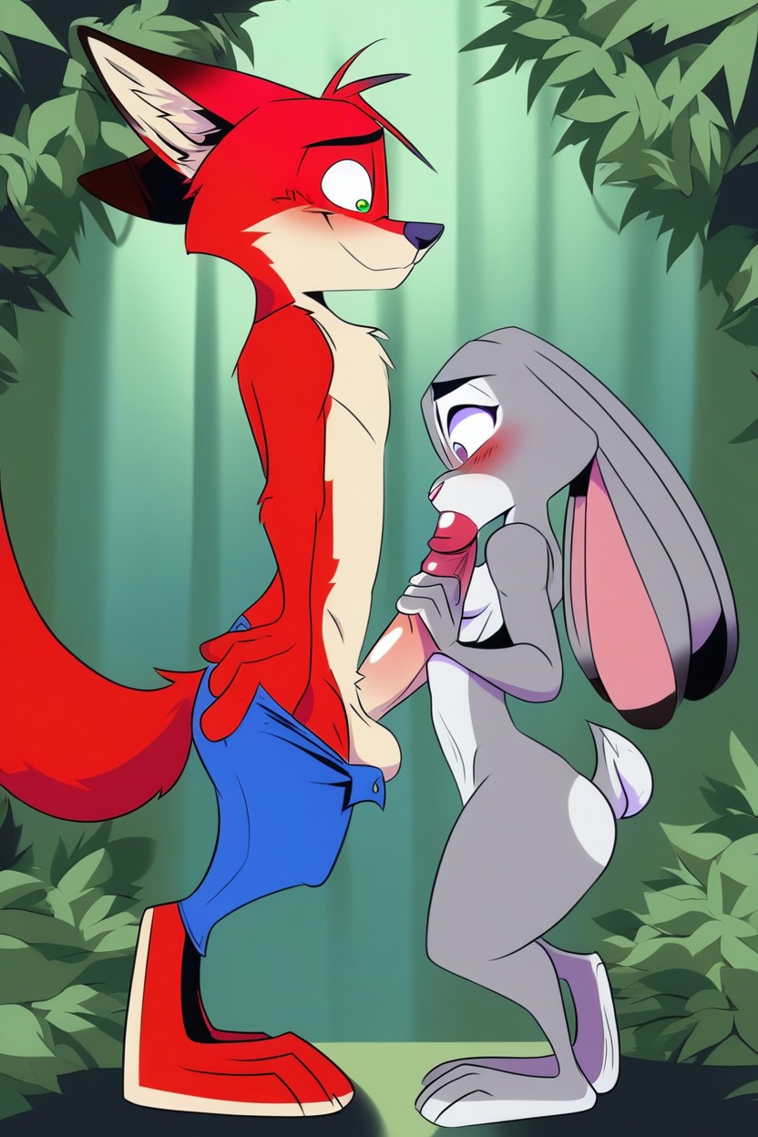 Miles Prower Have Eyes, Cinematic, Forest Furry AI Porn