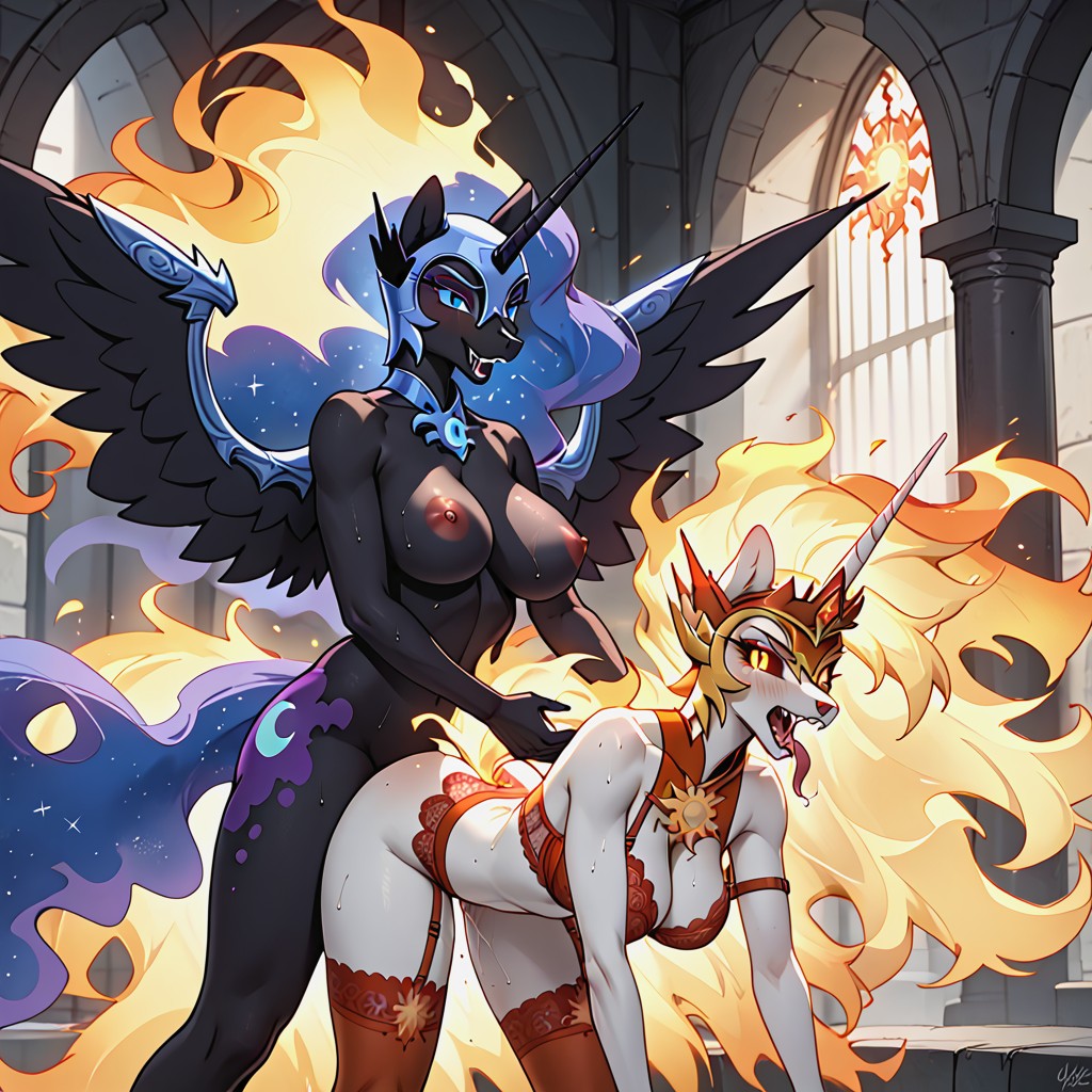 Daybreaker Bending Over, Daybreaker Arching Back, Vaginal Penetration Furry AI Porn