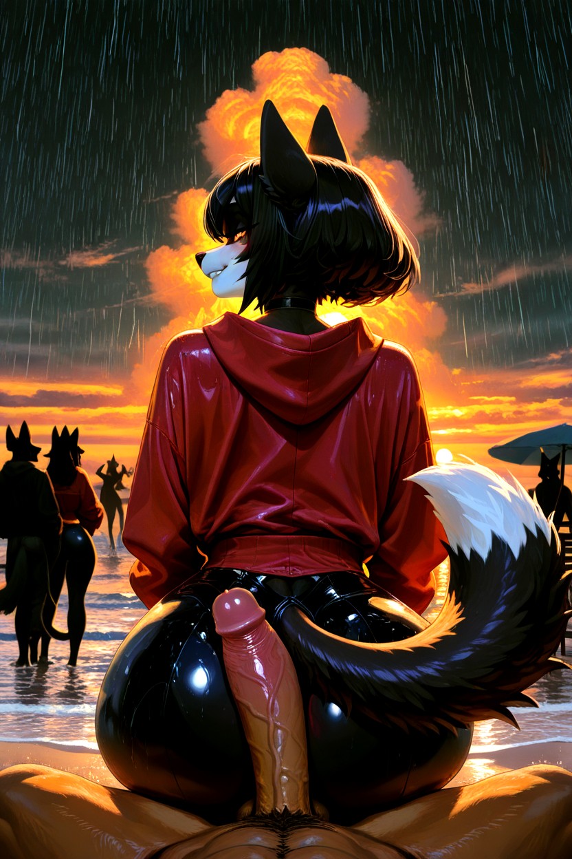 18+, Rim Lighting, Large Furry AI Porn
