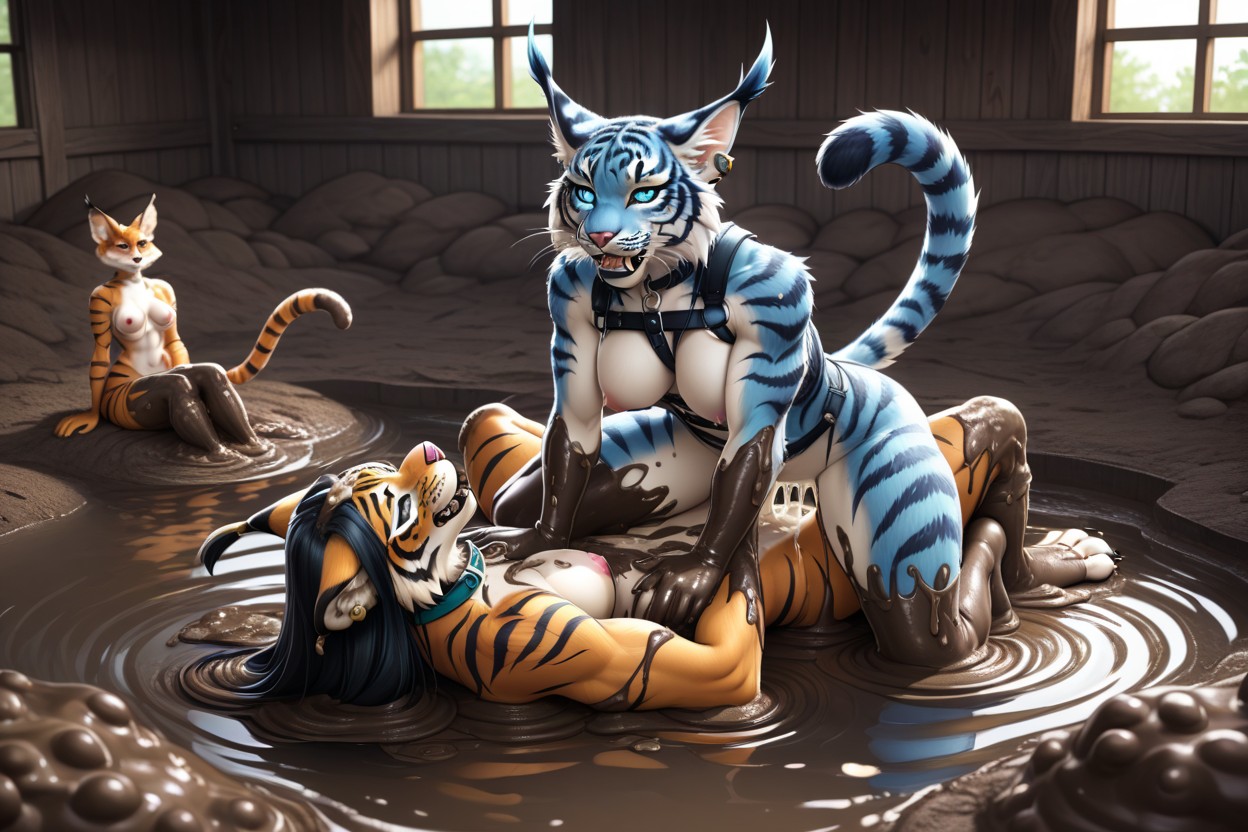 Sabertooth, Facesitting, Female Druid Catform World Of Warcraft Furry AI Porn