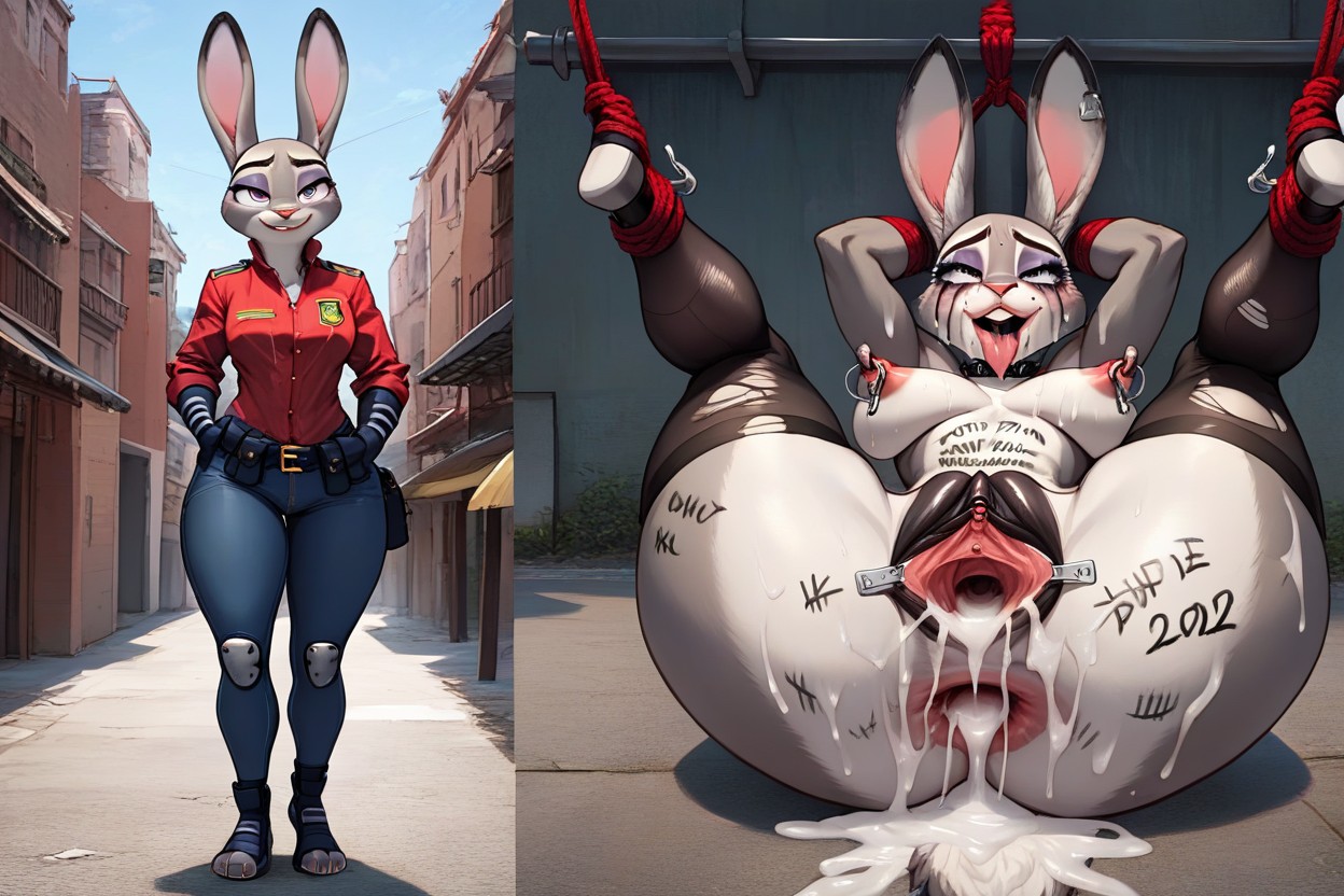 Small Breasts, Double Penetration, Massive Makeup Smear Furry AI Porn