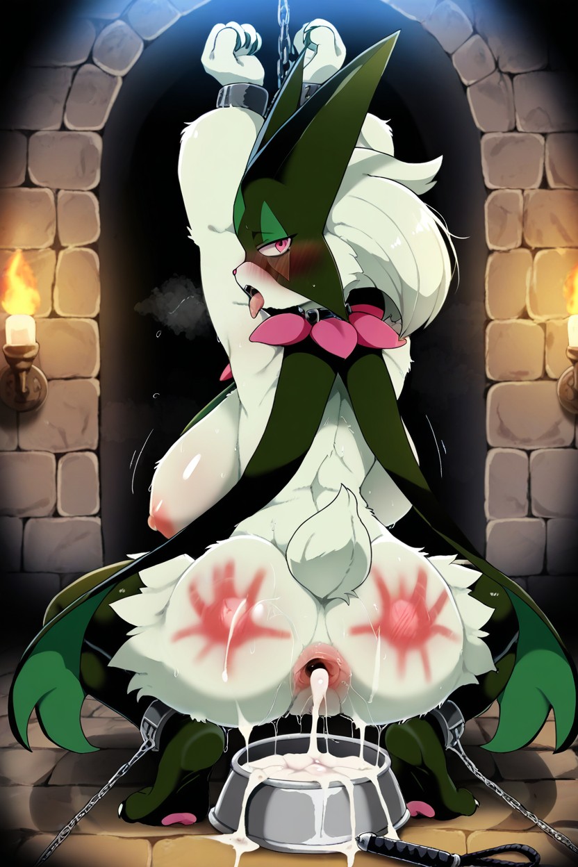 Full Body, Whipped, Paws For Feet Furry AI Porn