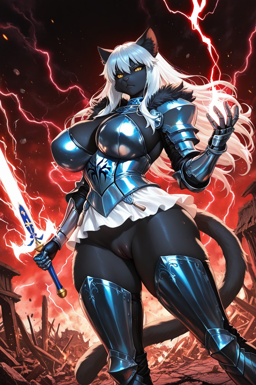 Long Elegant Fur, Big Ass, Debris And Dust Swirling In The Air " "character Persian Cat Female Porno IA Furry