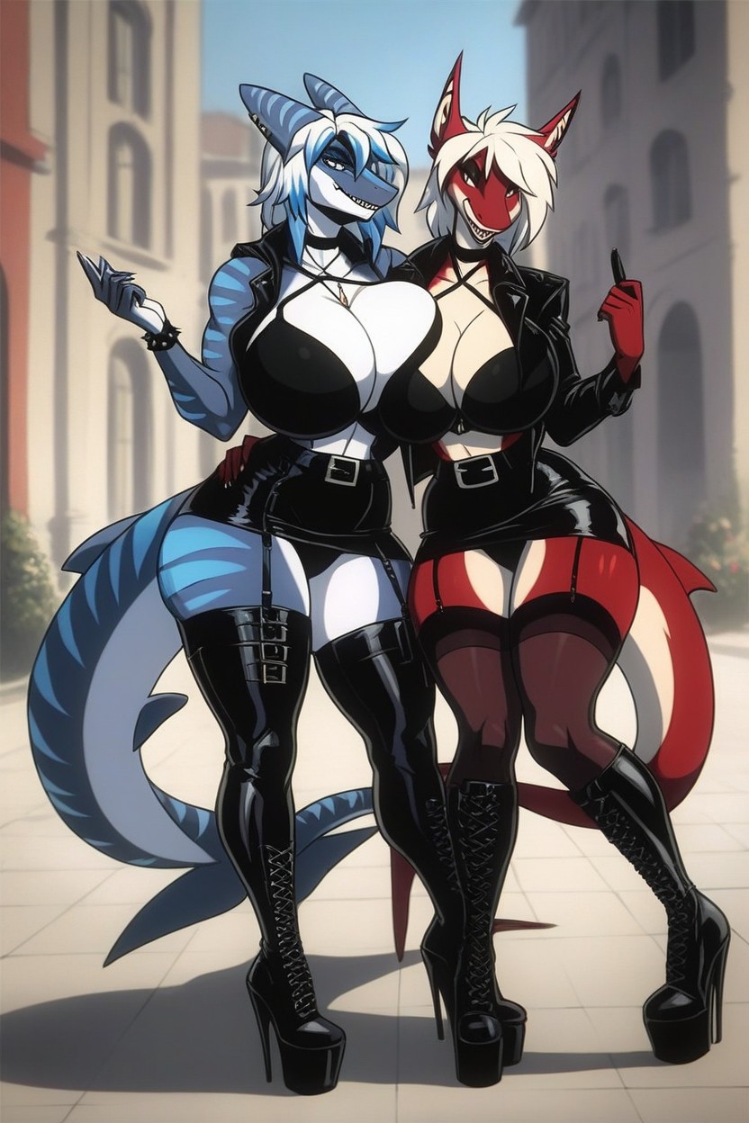 Bra, Elastic Thighs, Nika Sharkeh Furry AI Porn