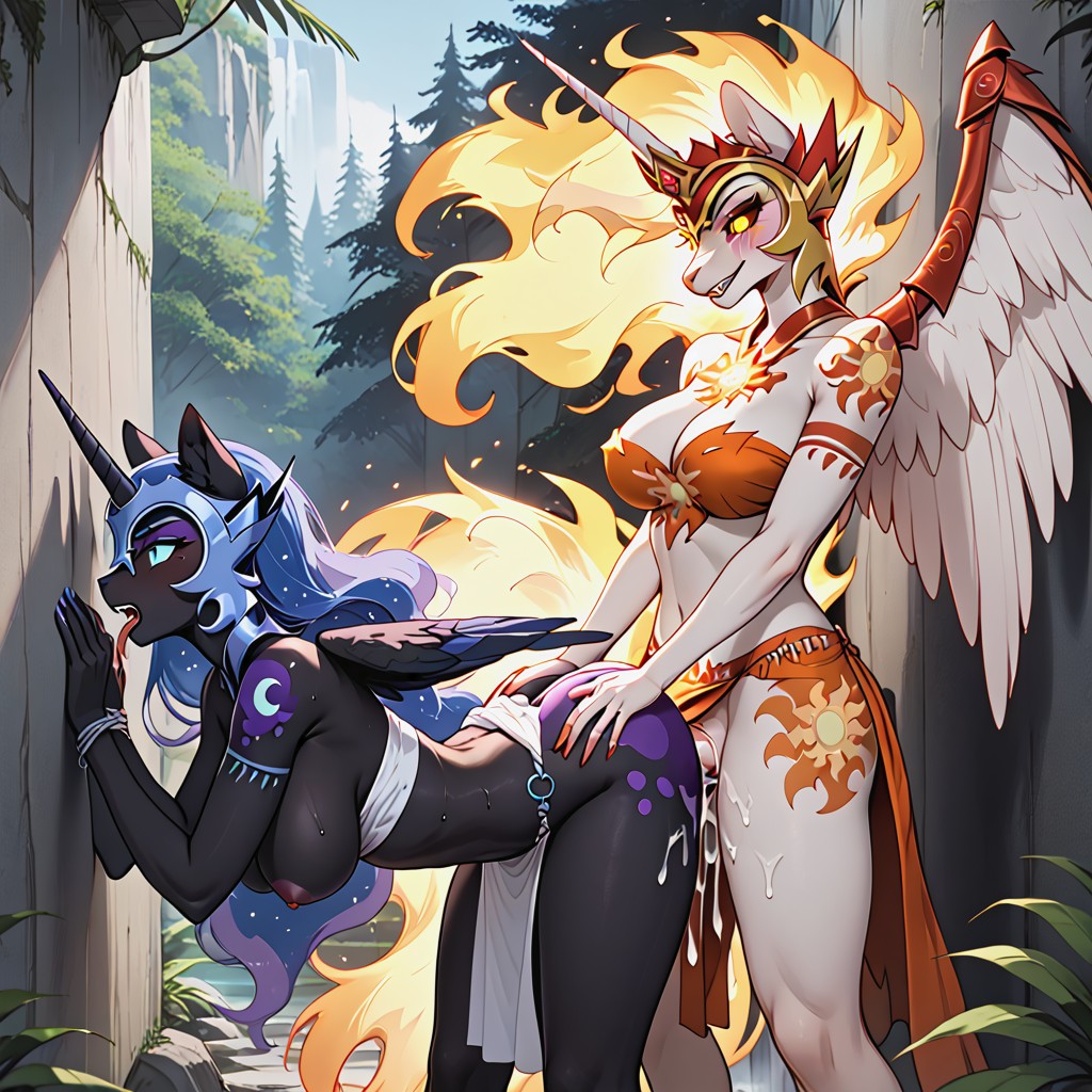 Daybreaker Supported From Wall, After Fight, Jungle Furry AI Porn