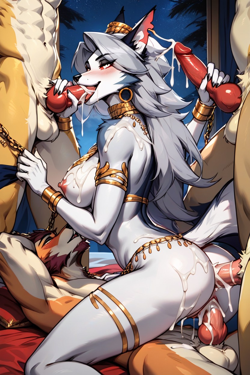 Legs Raised, Cowgirl Sex, Shackles Furry AI Porn