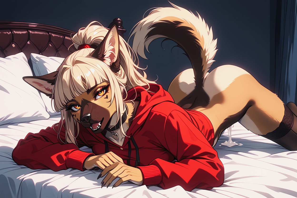 Female, Pronebone, Midriff Exposed Furry AI Porn
