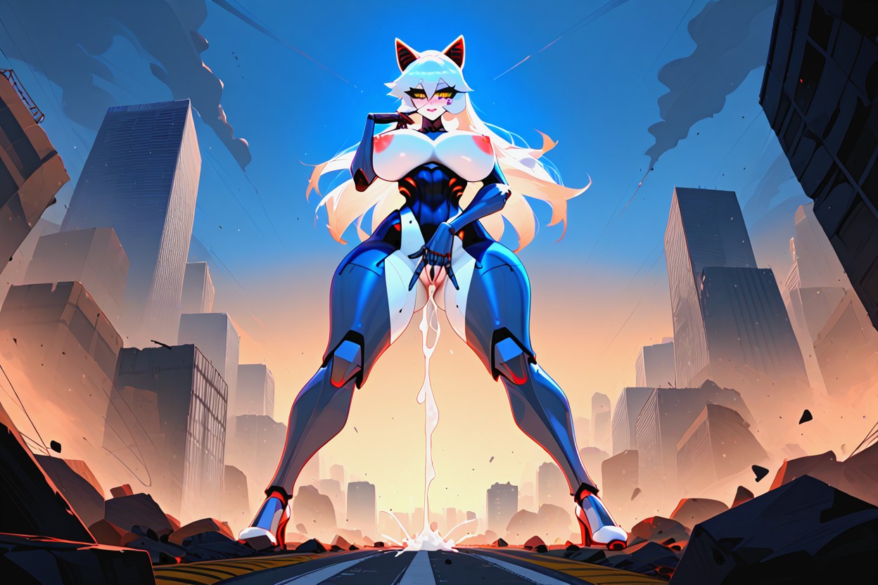 Rubble-city, City, White Body Furry AI Porn
