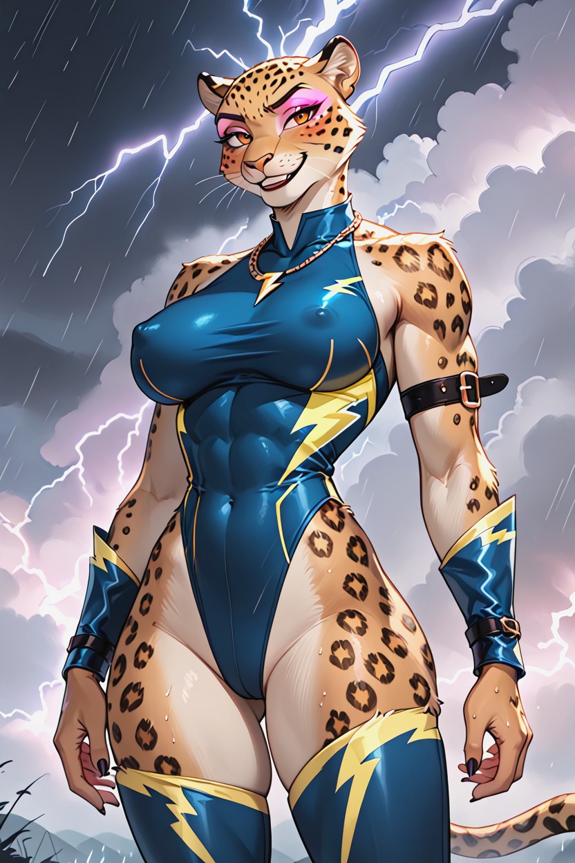 Medium Ass, Highleg, Thighs Furry AI Porn