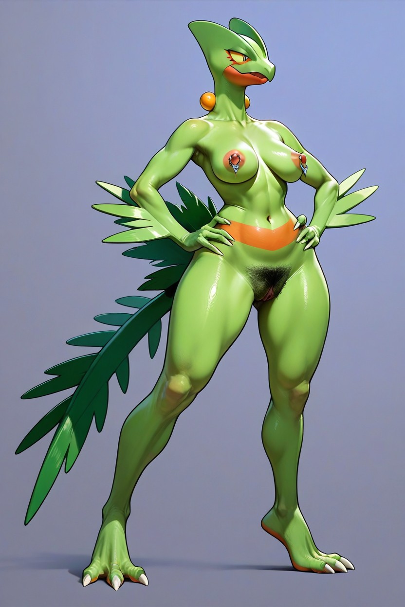 Hands On Hips, Adult Body, Female Furry AI Porn
