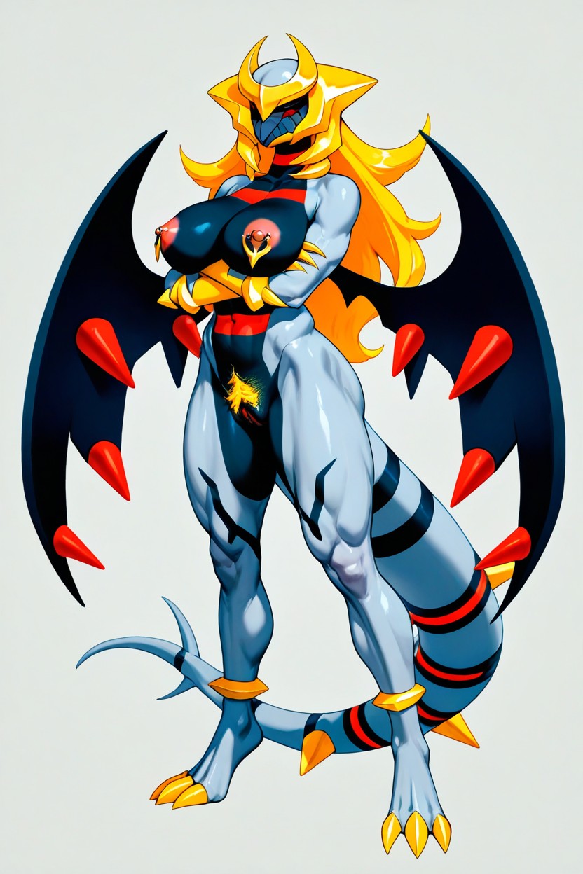 Sexy, Female Giratina, Full Body Furry AI Porn