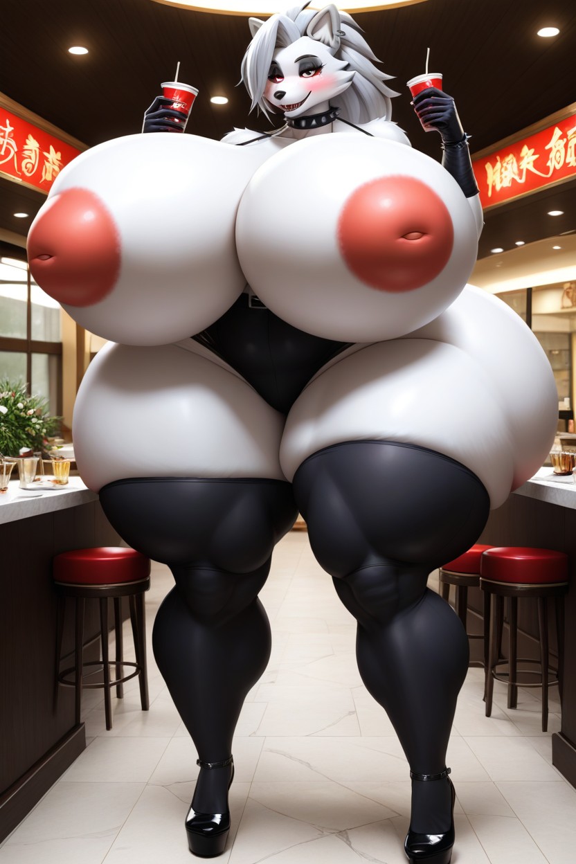 Puffy Nipples, Colossal Breasts, Curvy Furry AI Porn