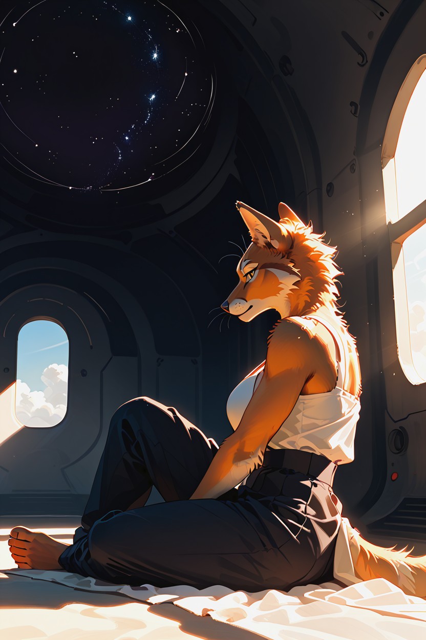 With The Sun Partially Setting Behind It, Dust, 18+ Furry AI Porn