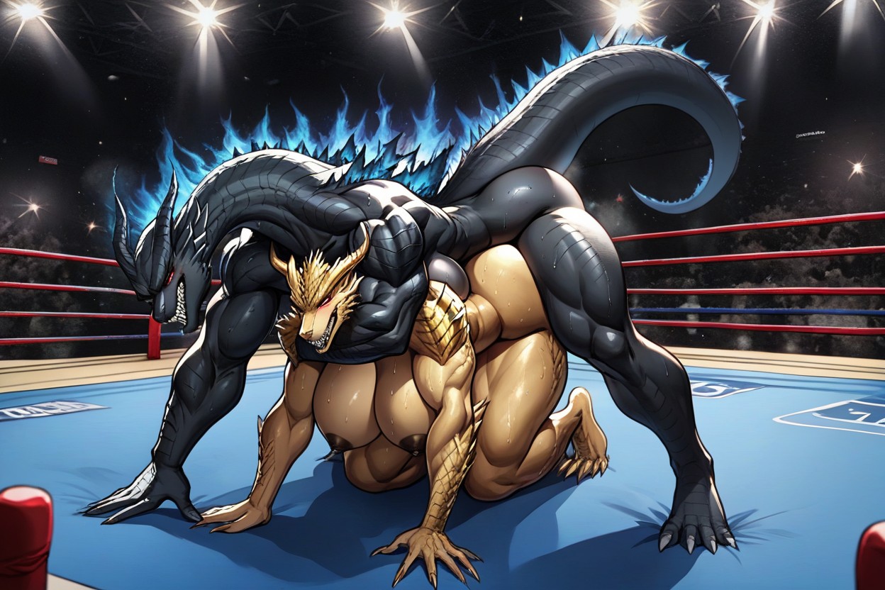 Black Skin, Reverse Naked Choke, Sweating AI兽人黄片