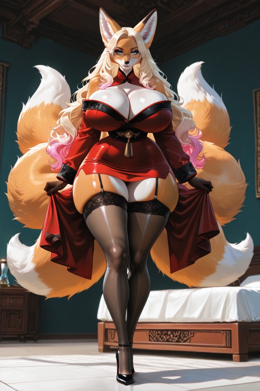 Standing, milf, Korean Dress Furry AI Porn