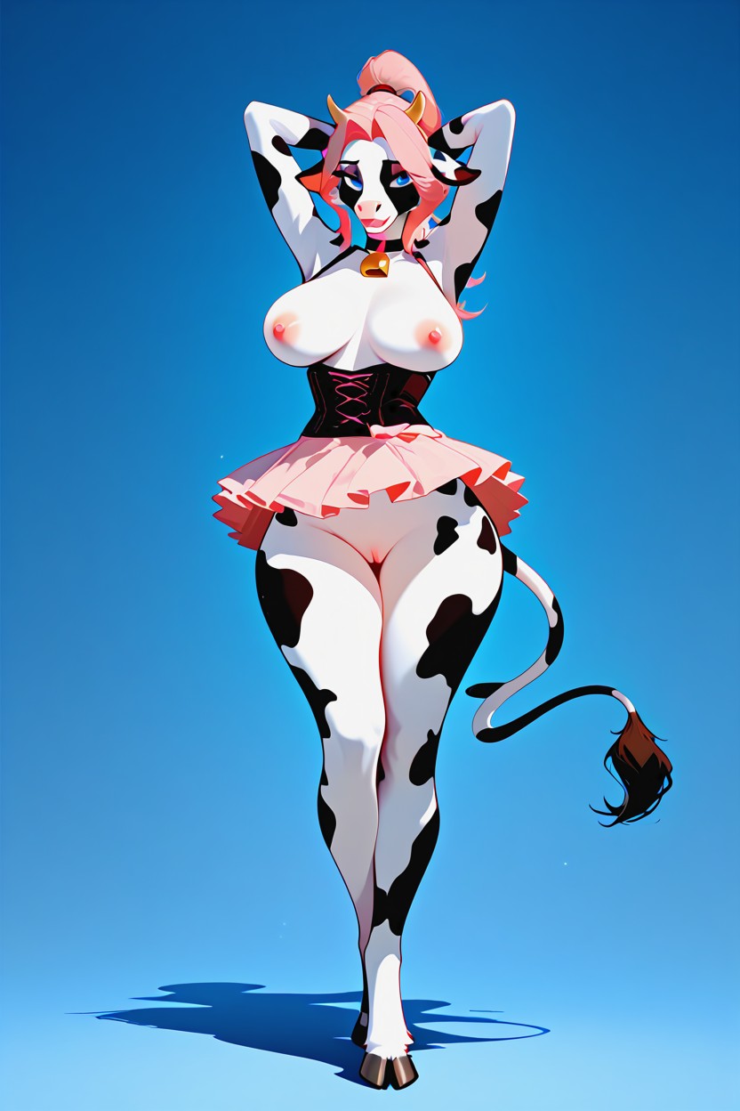 Crossdressing, Cow, With Breast Furry AI Porn