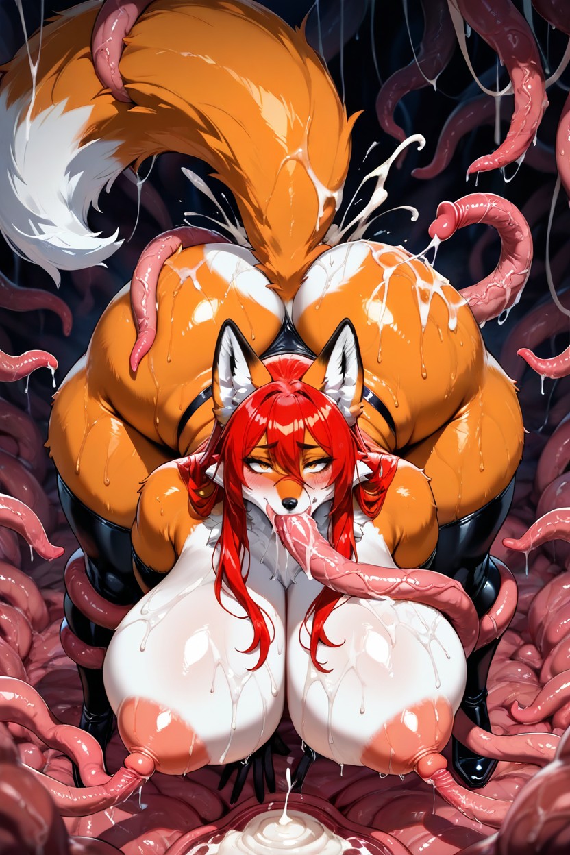 Deep Meaty Vagina, Tentacle Coming Out Of Mouth, Thick And Chubby Thighs Furry AI Porn