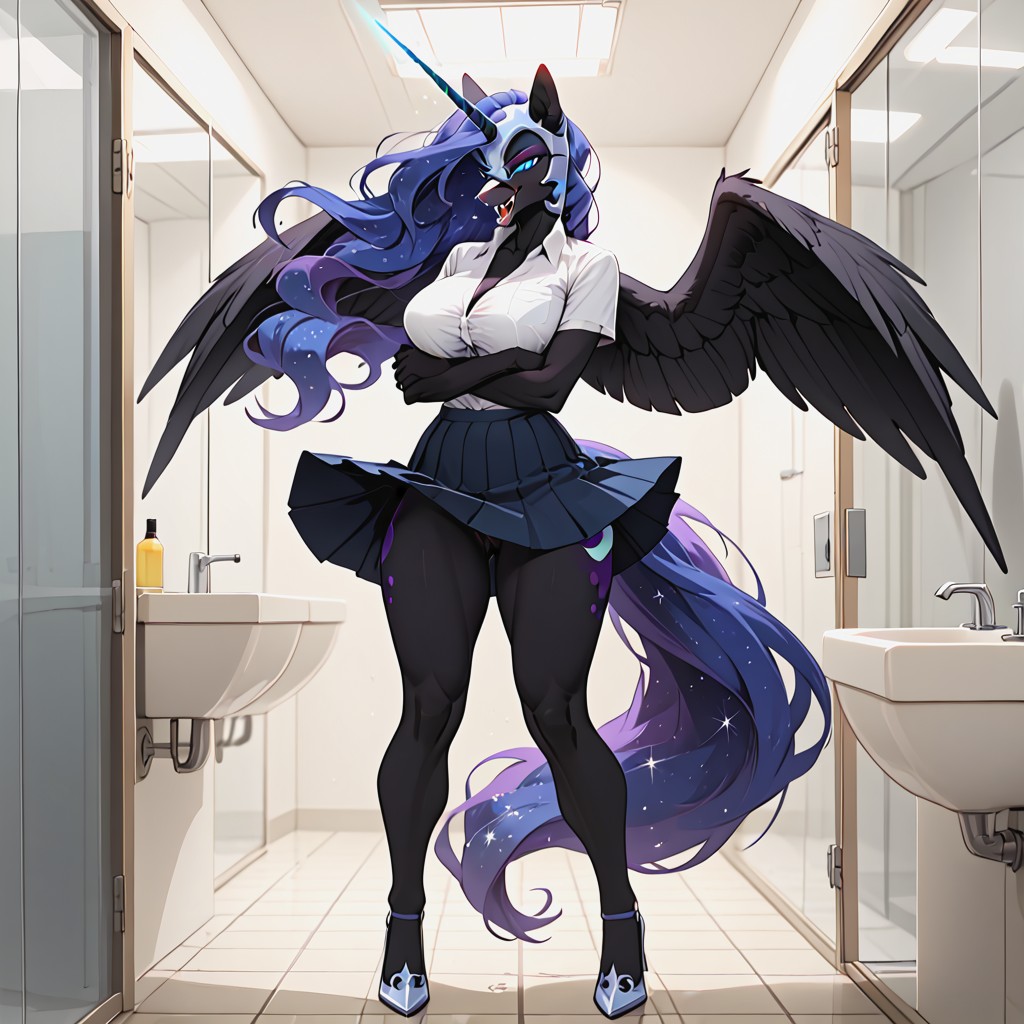 Glowing Eyes, Spreading Wings, Mature Furry AI Porn