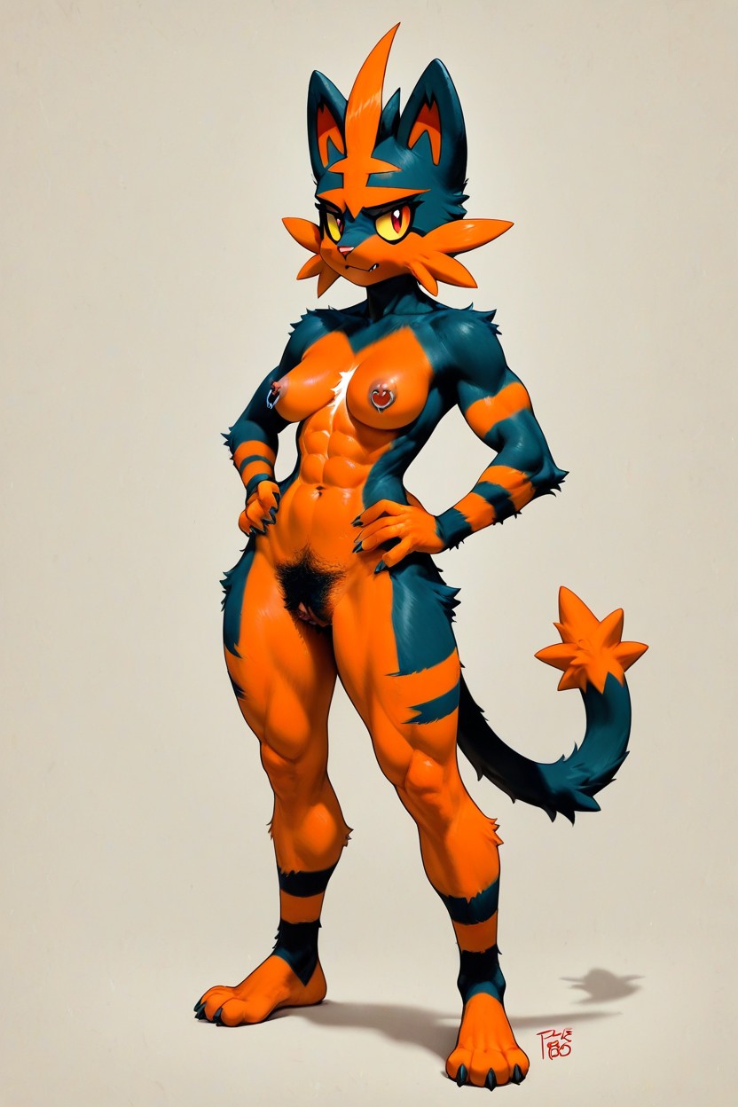 Full Body, Female, Adult Body Furry AI Porn