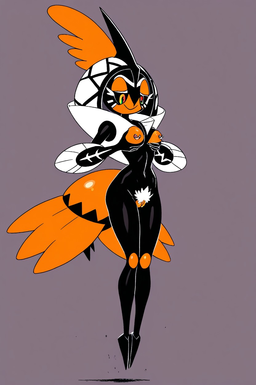 Tapu Koko From Pokemon, Adult Body, Side View Furry AI Porn