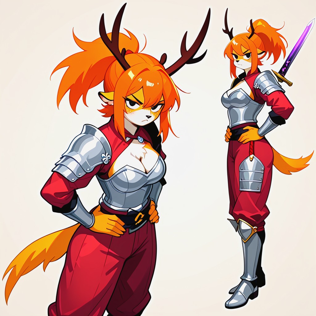 White Freckles Near The Cheeks, Solo, Accurate Anatomy Furry IA