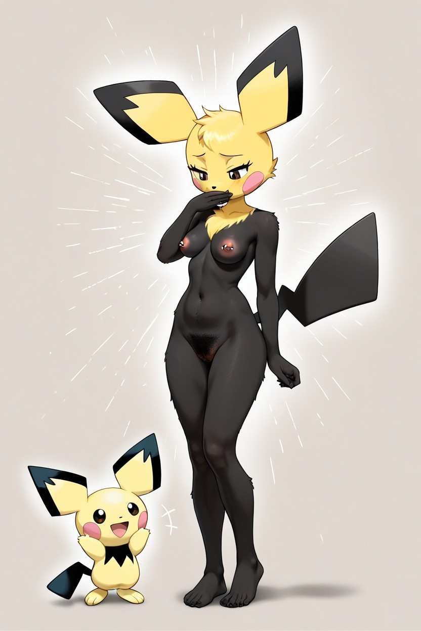 Sexy, Simple Background, Side View Furry IA